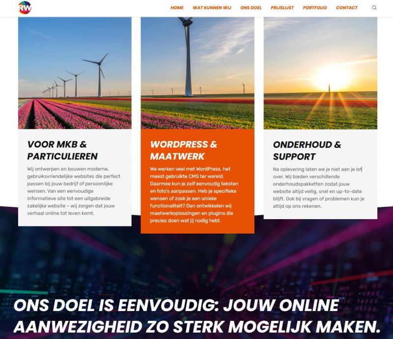 Basis website voor bedrijf of particulier – Ruiter Webdesign