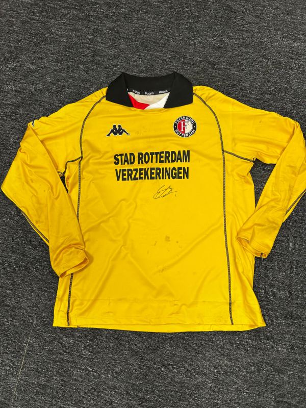 Gesigneerd keepershirt Edwin Zoetebier –UEFA halve finale Feyenoord vs. Inter Milan 2002